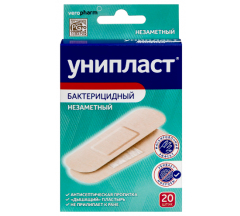 Лейкопластырь бактерицидный Унипласт 1.9х7.2 см № 20 эластичный