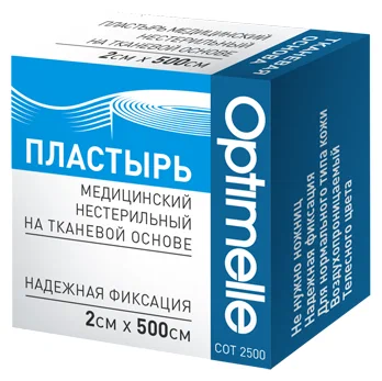 Пластырь мед. Оптимель 1.25х500 см на нетканой основе для чувств. типа кожи беж.