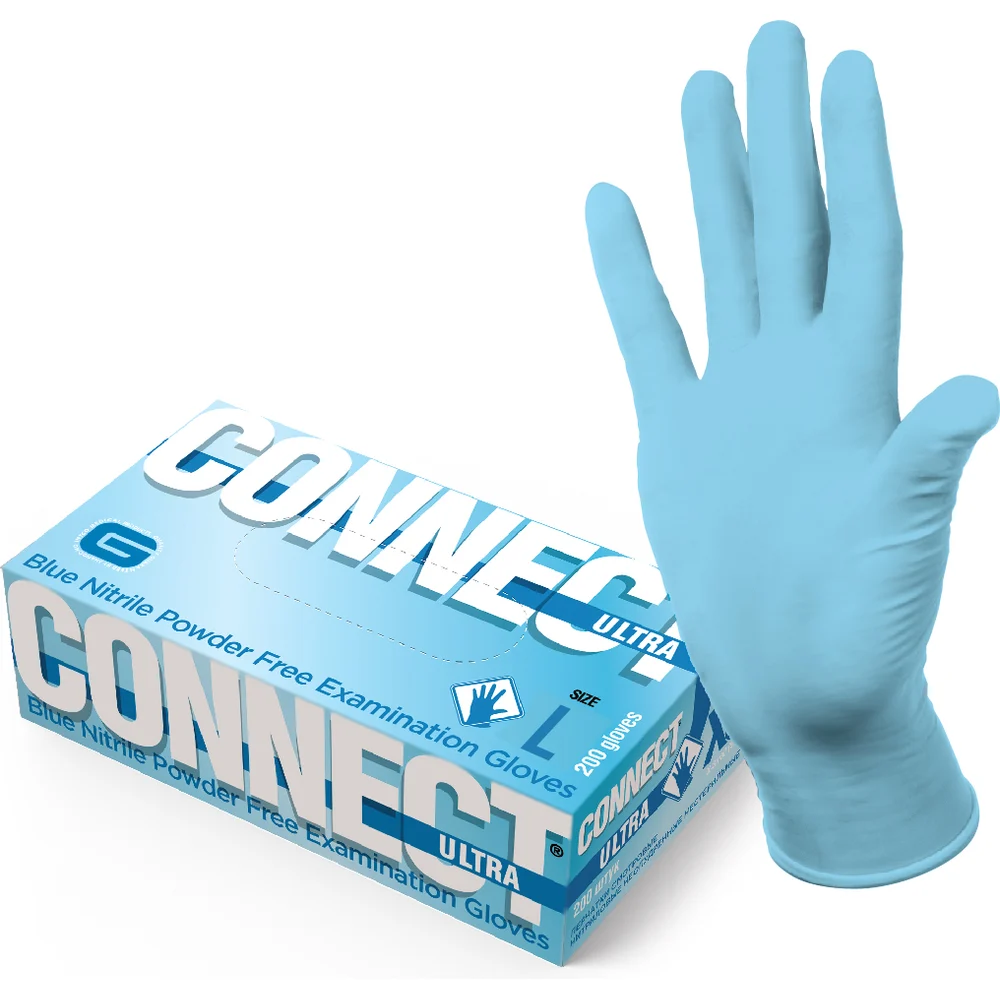 Перчатки смотровые нестер. нитрил. Connect Ultra неопудр. текстур. р. L 100 шт (50 пар)