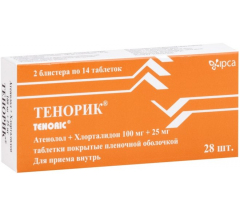 Тенорик табл. п.п.о. 100 мг+25 мг № 28