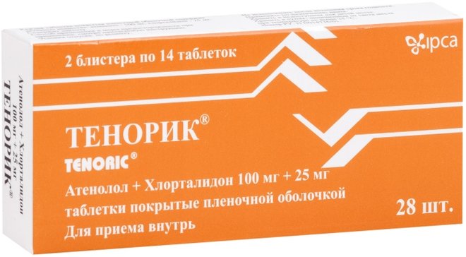 Тенорик табл. п.п.о. 100 мг+25 мг № 28