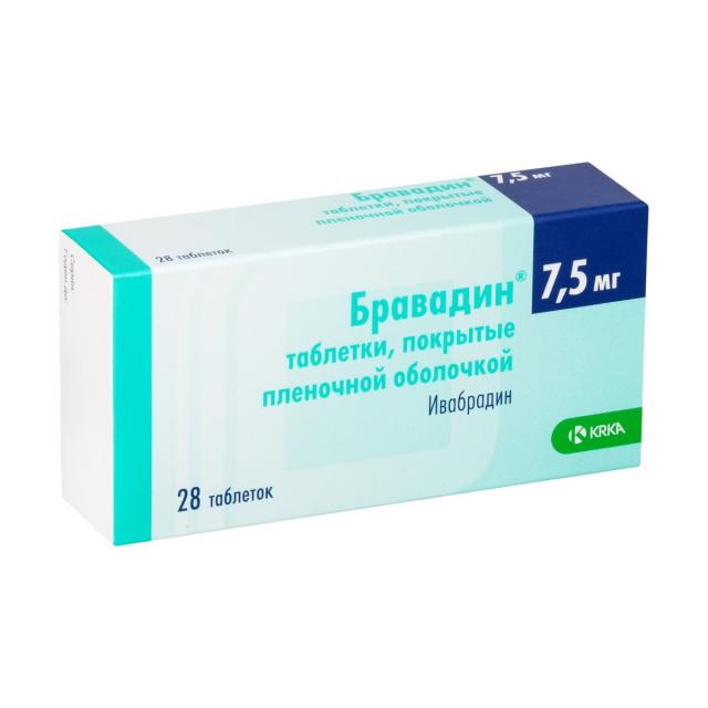 Бравадин табл. п.п.о. 7.5 мг № 28