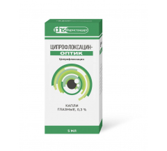 Ципрофлоксацин-Оптик капли глазн. 0.3 % 5 мл фл- кап.
