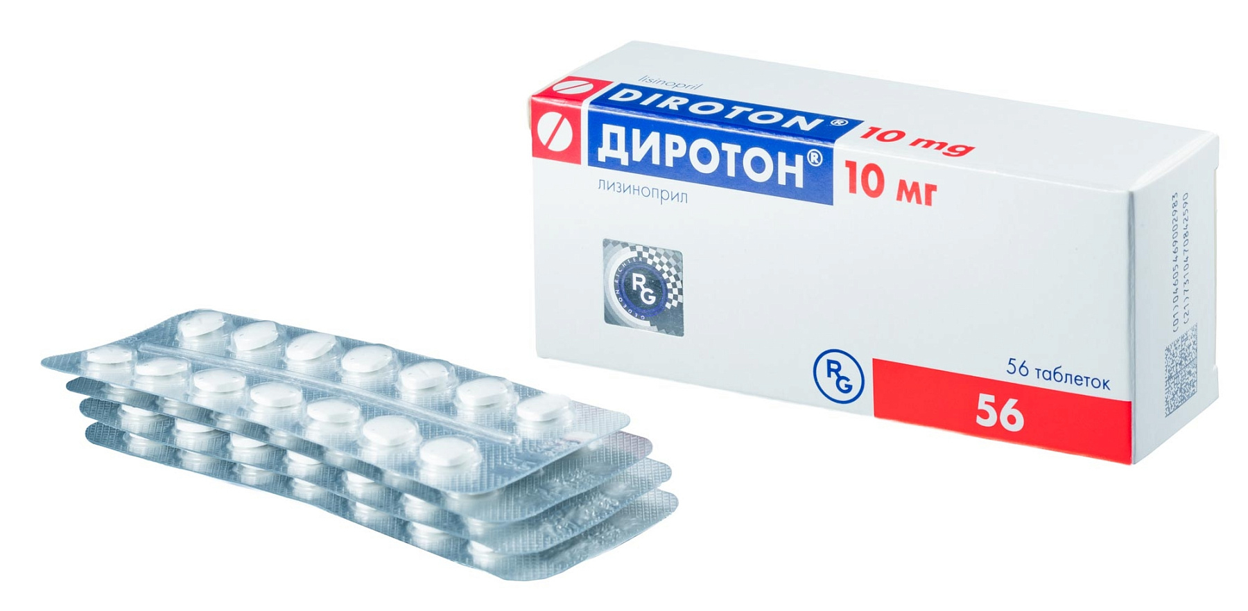 Диротон табл. 10 мг № 56