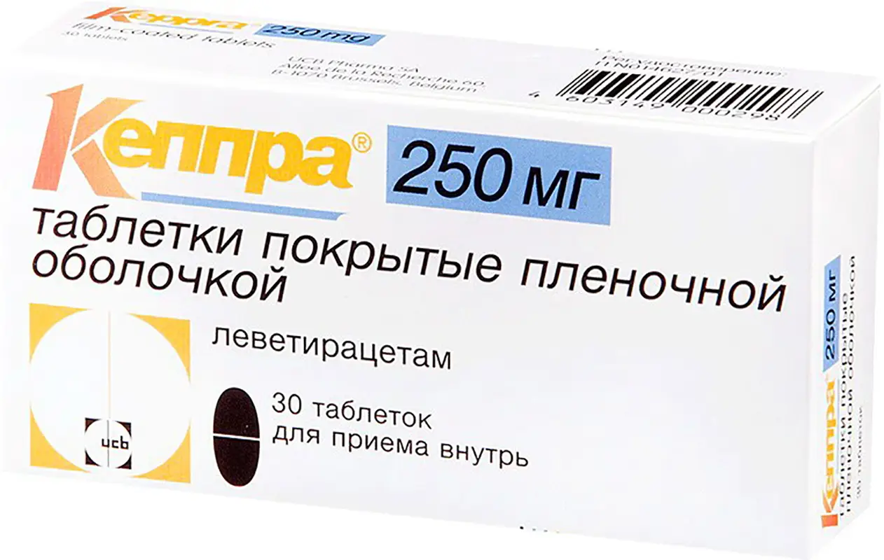 Кеппра табл. п.п.о. 250 мг № 30
