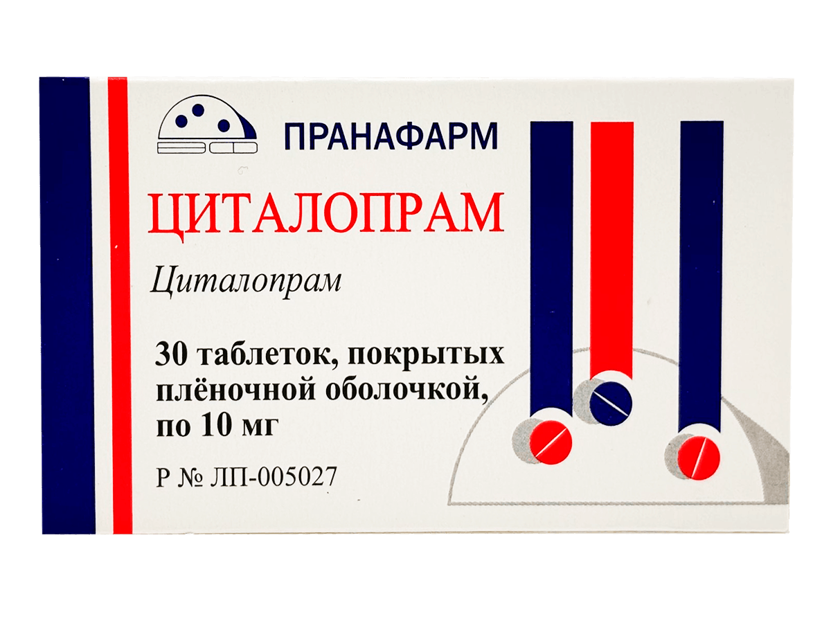 Циталопрам табл. п.п.о. 10 мг № 30