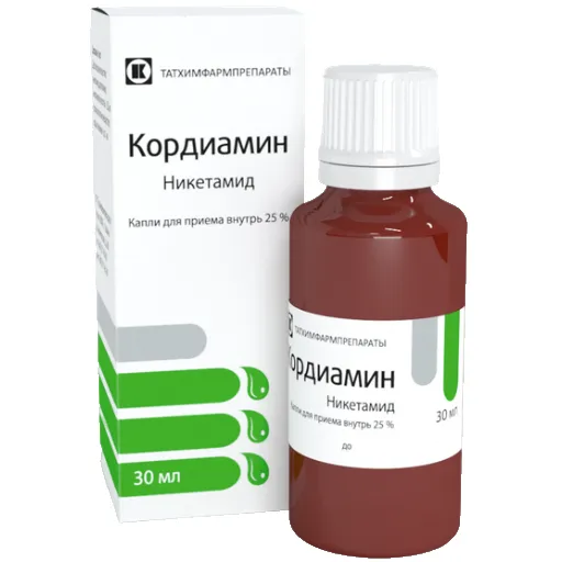 Кордиамин капли для приема внутрь 250 мг/мл 25 мл