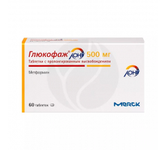 Глюкофаж Лонг табл. с пролонг. высвоб.  500 мг № 60