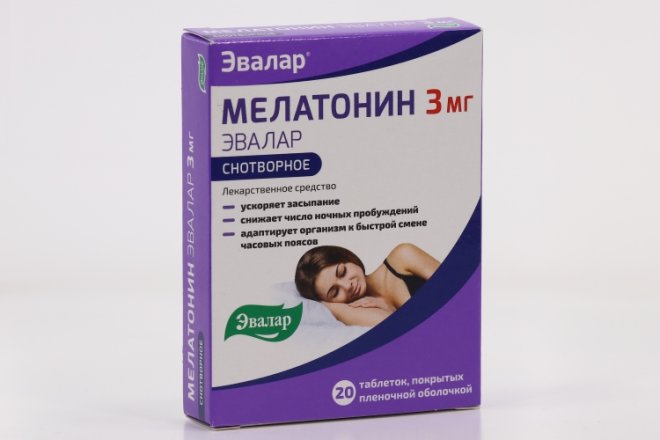 Мелатонин Эвалар табл. п.п.о. 3 мг № 20