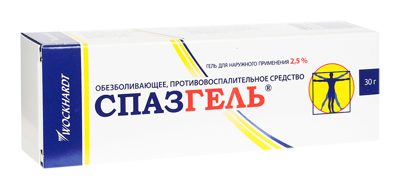 Спазгель гель для нар. прим. 2.5 % 30 г