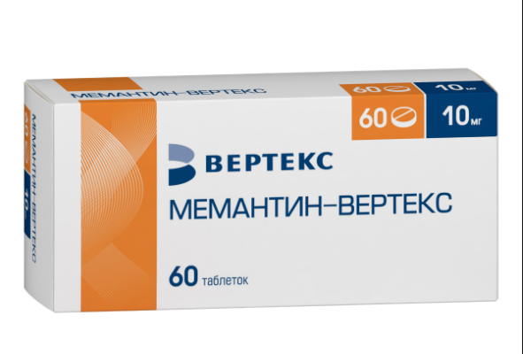 Мемантин-Вертекс табл. п.п.о. 10 мг № 60