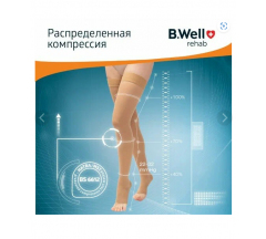 Чулок компрес. до бедра класс II 22-32 мм рт.ст. Ч2-К р. 1 крем с откр. мыском